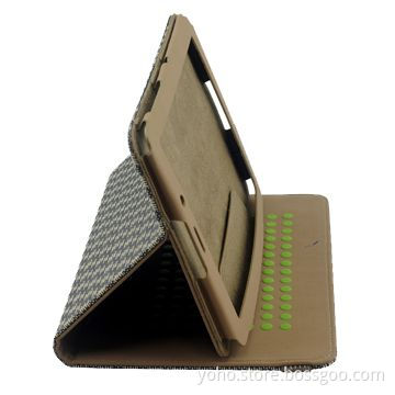 Woven Design Leather Cover for New iPad with Fashionable Texture of Magnetic to be Stand